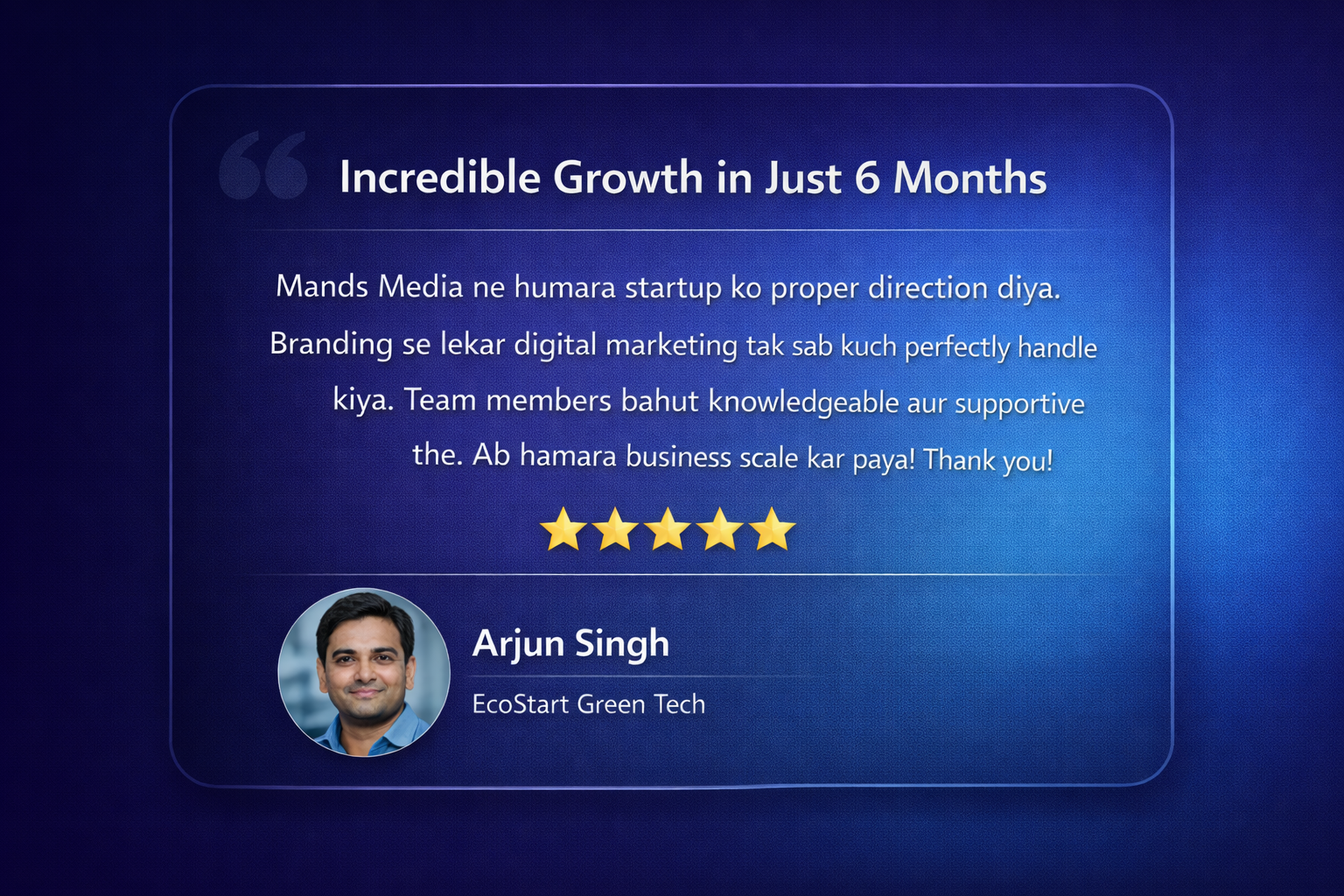 Incredible growth in just 6 months